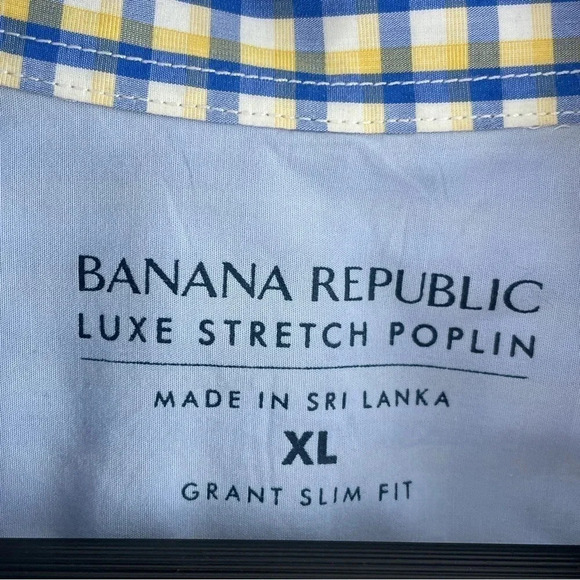 Banana Republic Luxe stretch poplin Mens Size XL Button Down Shirt 1209 - Picture 3 of 7
